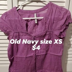 Old Navy purple blouse